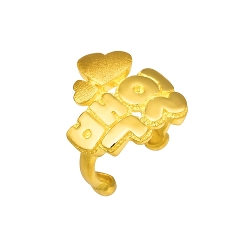 순금 하트백일 돌반지 3.75g